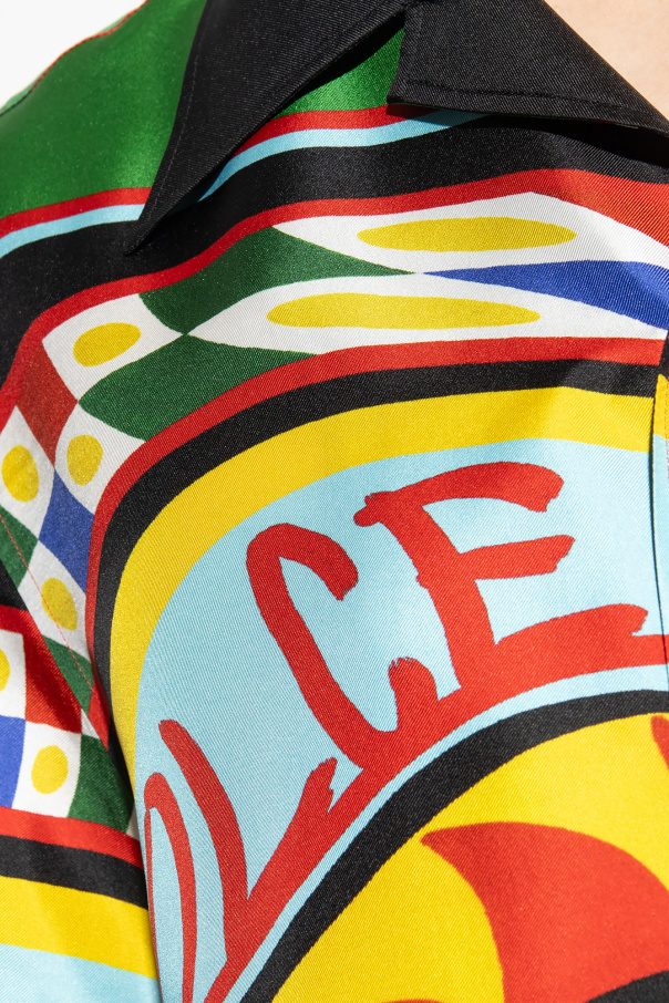 DOLCE & GABBANA フロラルシャカトヘルトコト F0C3RTHJMOK F3981 Men's Clothing | Dolce & Gabbana Carretto print shirt